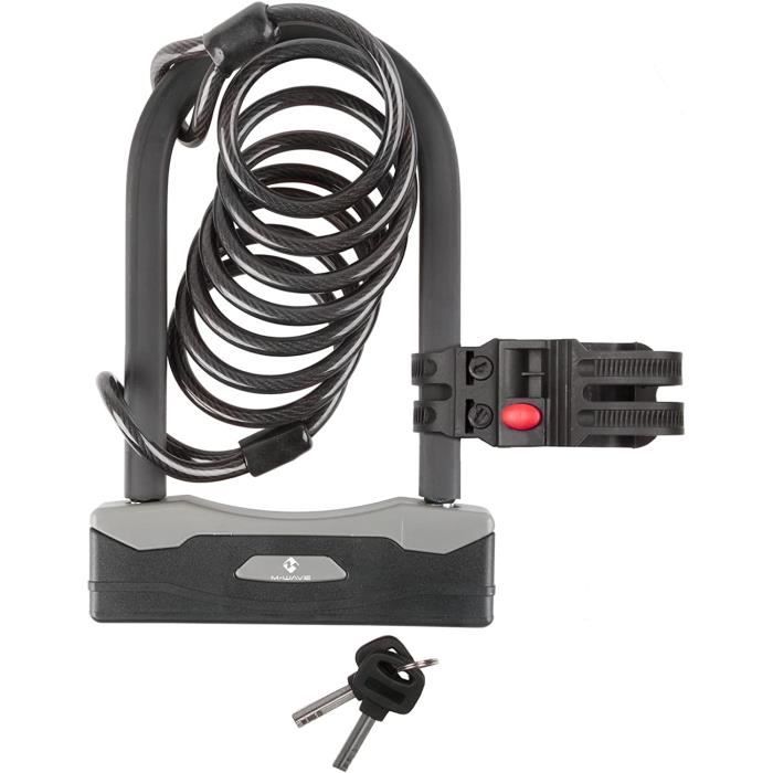 Cadenas à Anse Longue M-Wave B 247 - Noir Avec Support