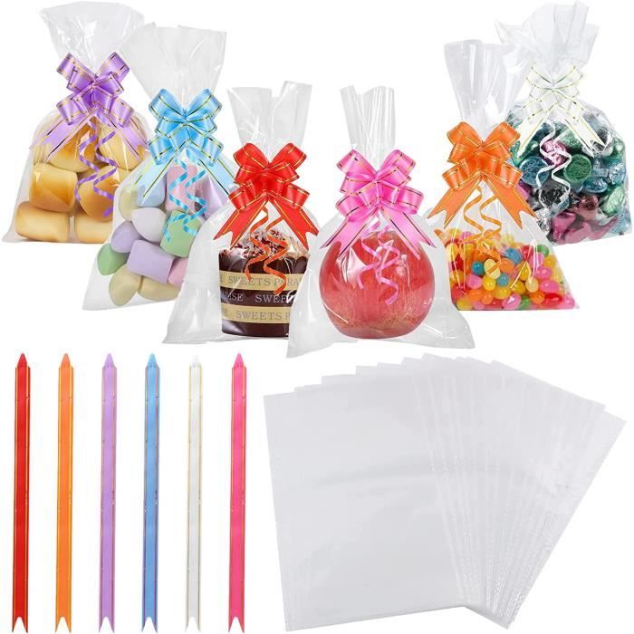 60 PCS Sachet Bonbons Anniversaire,16 X 24 cm Sachet plastique