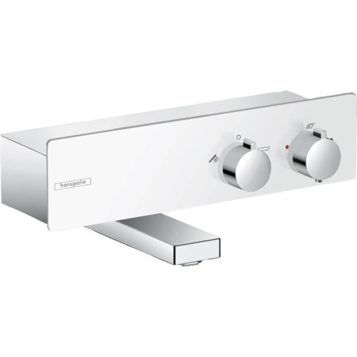 Hansgrohe Thermostatique bain/douche ShowerTablet 350 apparent blanc/chromé Cdiscount Bricolage