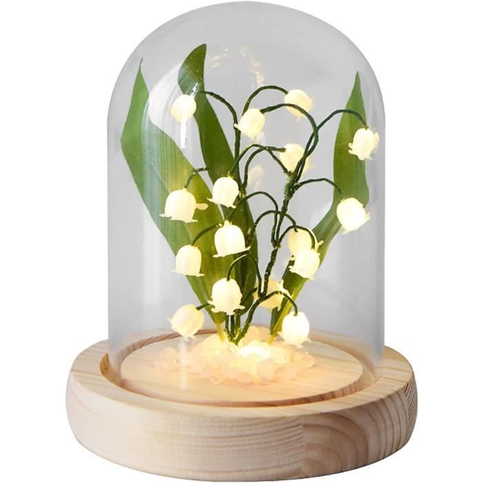 Veilleuse DIY Lampe Muguet Artificiel Bouquet De Fleurs Bricolage Veilleuse Lampe pour Femme Décorations pour Anniversiare Mariage S