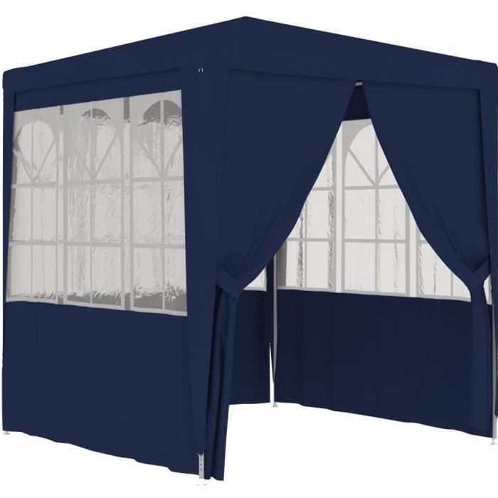 MAISON😺- Tente de réception Tente de Jardin-Tonnelle avec parois latérales 25x25 m Bleu 90 g-m²☺4821