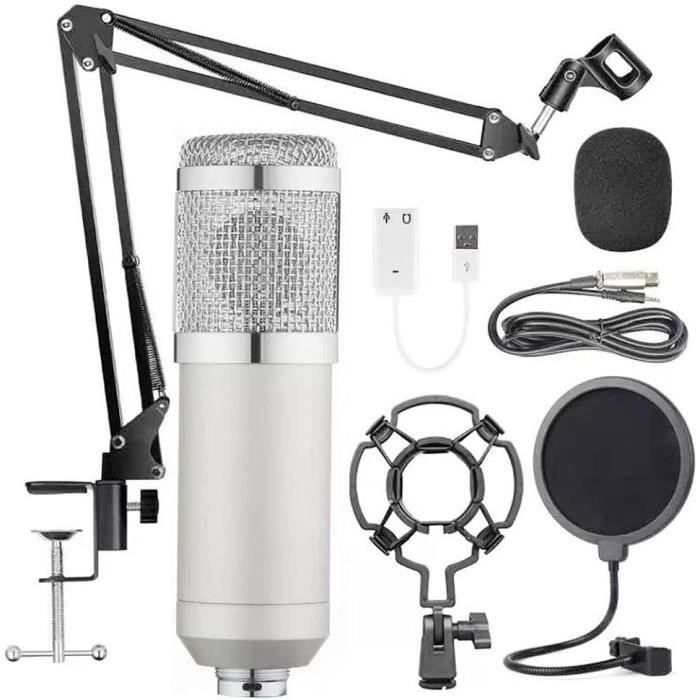 Microphone,Microphone USB E20 PC, micro avec bras Ring Light de 6 pouces,  Kit de Studio professionnel Ring Light pour - A-4 - Cdiscount TV Son Photo