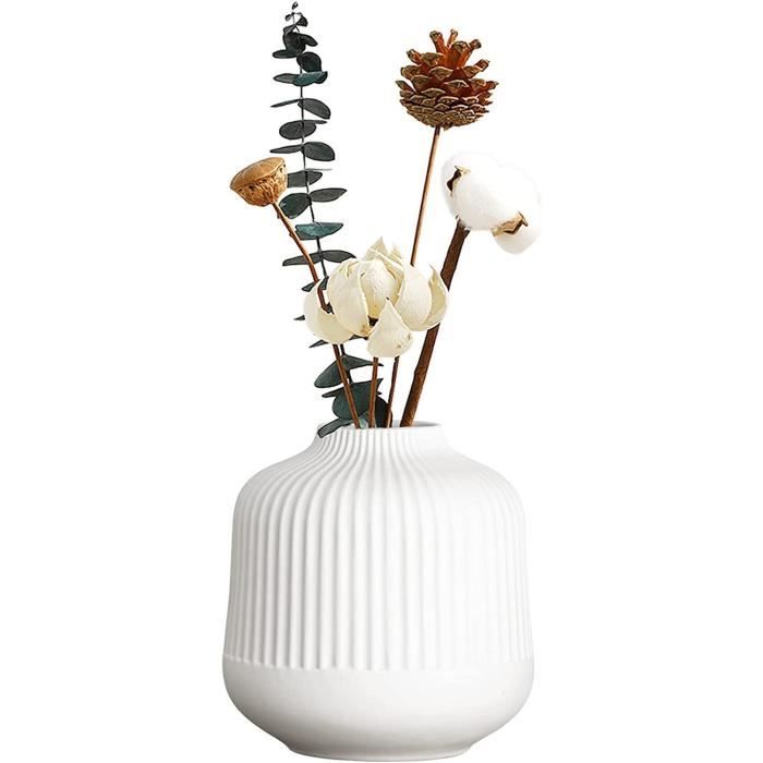 Petit Vase En Céramique Décor Vieux Moustiers Fleuri H 14,5 Cm - Label