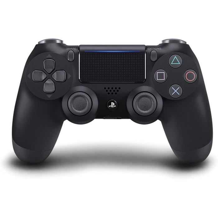 Sony Manette PlayStation 4 officielle, DUALSHOCK 4, Sans fil, Batterie rechargeable, Bluetooth, Jet Black (Noire)