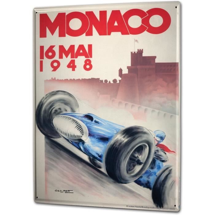 Targa in metallo vintage Grand Prix de France Rouens 1968