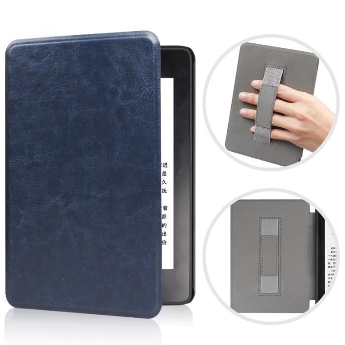 Kindle paperwhite 2021 etui 11 generation Dark Blue Slim Lightweight  Leather Cases Hand Straps Cover with Auto Sleep-Wake Mag-280 - Cdiscount  Informatique