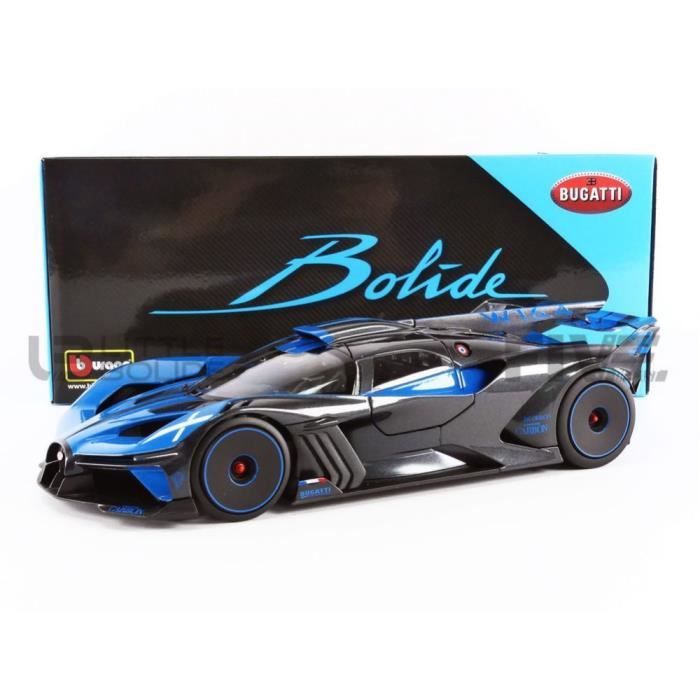 Voiture Miniature de Collection - BBURAGO 1/18 - BUGATTI Bolide W16 - 2020 - Blue / Black - 11047BL
