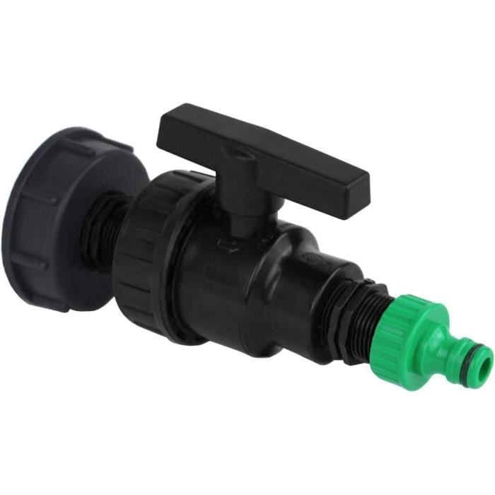 Kit Col De Cygne IBC S60 X 3/4 Avec Robinet - Raccord Réservoir Eau Pluie, Adaptateur Et Robinet D'écoulement