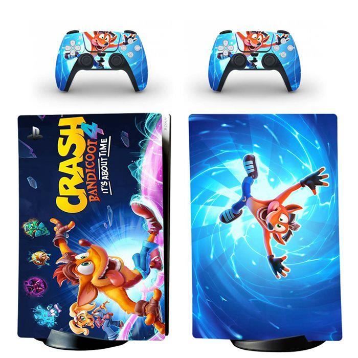 Crash Bandicoot 4 bleu,PS5 sticker Protection peau Dissipation thermique étanche Playstation 5