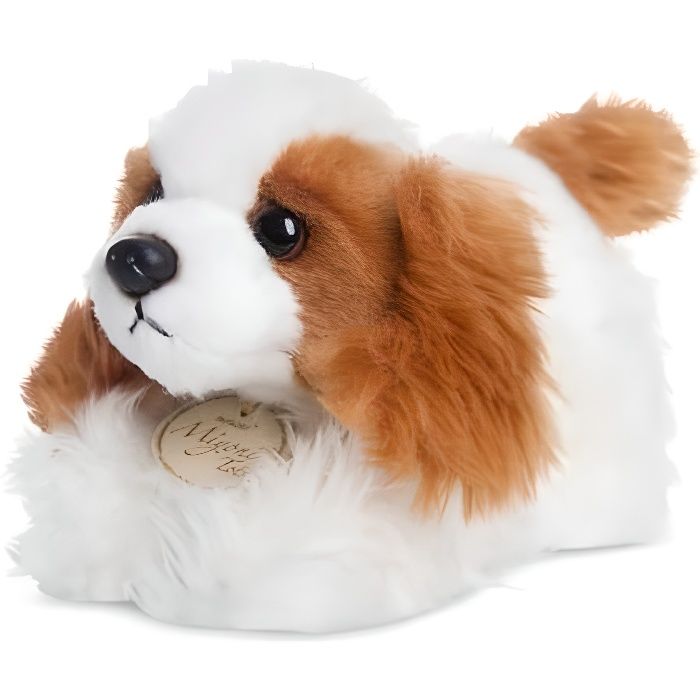 Aurora peluche Mini Yoni King Charles epagneul marron blanc 20 cm Cdiscount Jeux Jouets