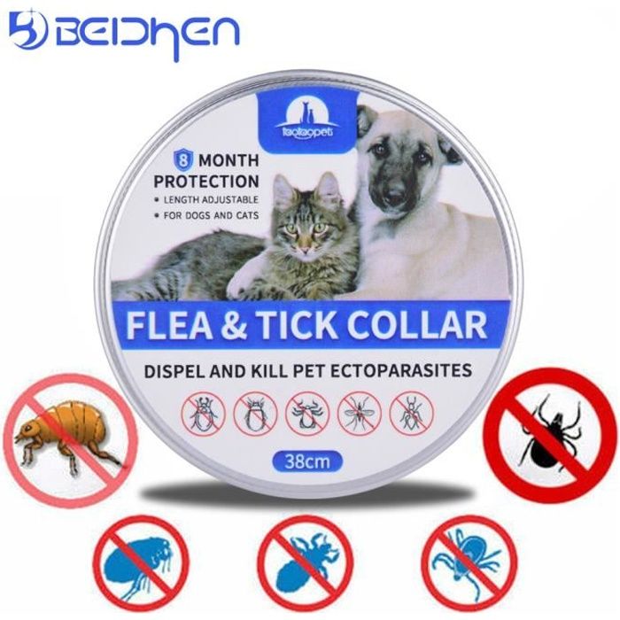 Morfone Collier Antiparasitaire Anti Puces Et Anti Tiques Pour Chats Chiens 8 Mois De Protection Durable Taille Ajustable 38cm Cdiscount