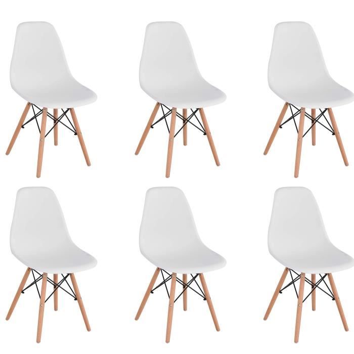 4 Chaises De Salle à Manger BenyLed Style Scandinave - Assise Acrylique Transparente Avec Coussin Lin