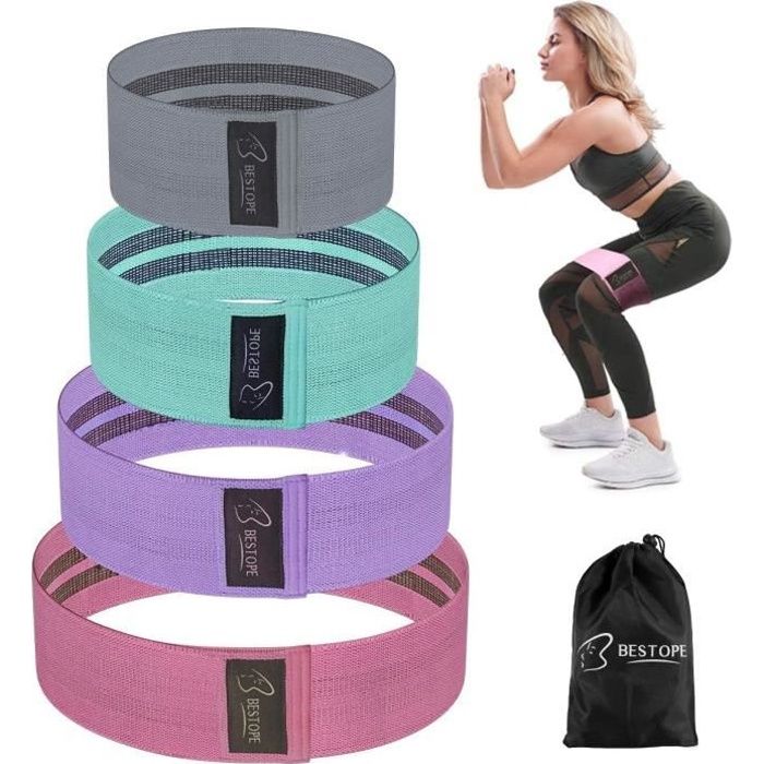 le basket-ball noir, blanc Lot de 4 bandes de sport antidérapantes pour homme et femme Pour le jogging le yoga le tennis le football