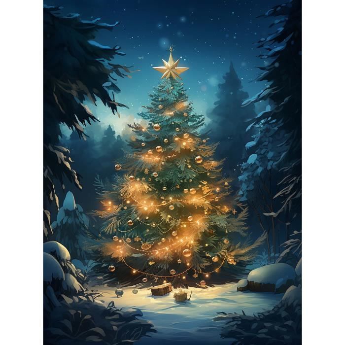 Bimkole 5D Diamond Painting Kit Gatto Di Natale 30x40cm | Completo Di Strass, Tela E Strumenti | Fai Da Te Rilassante E Decorazione Murale - 3