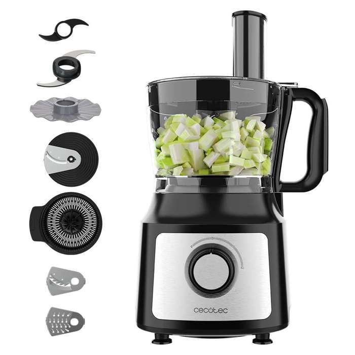 Cecotec Robot Culinaire Comino 1000. 1000 W 2 Vitesses et Pulse Bol de 2 L et Pichet de 1 8 L 3 Disques de Coupe Cecotec Robot Culinaire Comino 1000. 1000 W 2 Vitesses et Pulse Bol de 2 L et Pichet de 1 8 L 3 Disques de Coupe