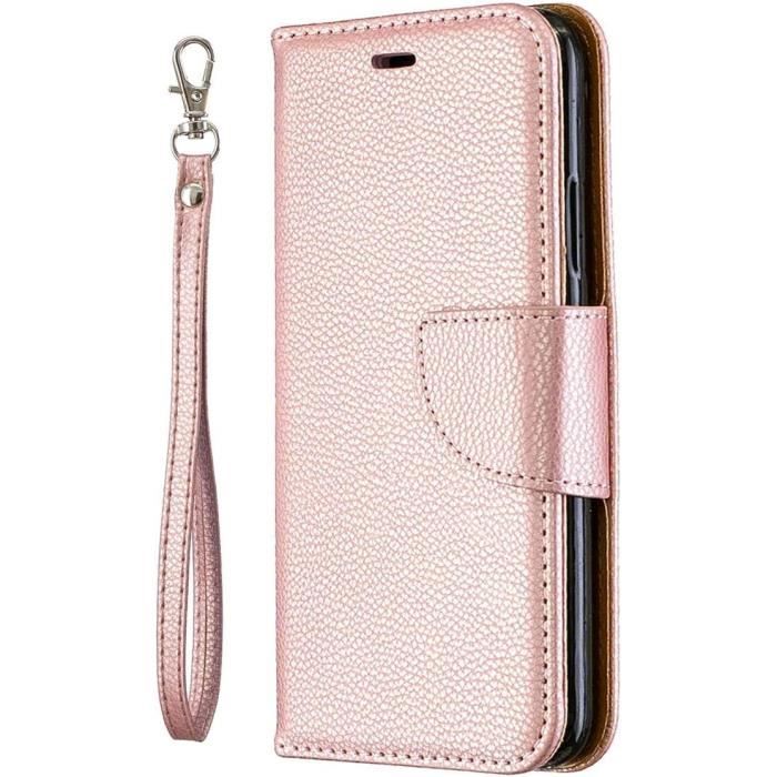 Coque iPhone X iPhone XS Classique Couleur Pure Business en Cuir
