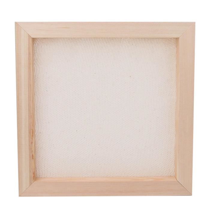 Cadre Point De Croix Carré Yosoo - 20.3x20.3cm, Clips Réglables - Pour Broderie & Loisirs Créatifs