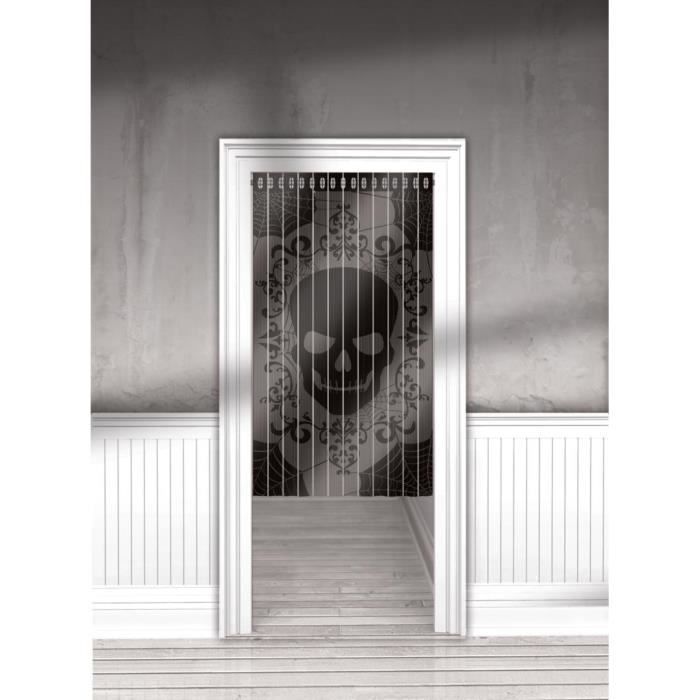 Banderole Décorative Halloween & Anniversaire - Motif Tête De Mort Noir - Décoration Porte, Mur