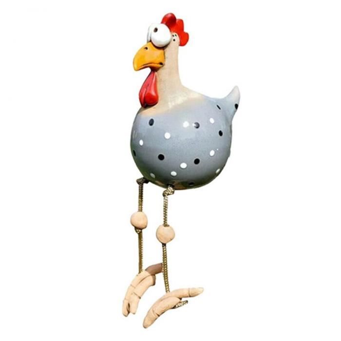3 Pièces Poule Décoration Extérieur Amusante - Statues De Poulet En Résine Pour Jardin Et Pelouse