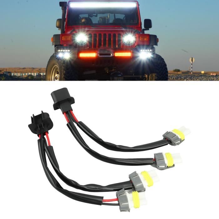 Adaptateur H4 Vers H13 Pour Phares - Conversion Plug & Play Dodge/Ford/GMC | Noir