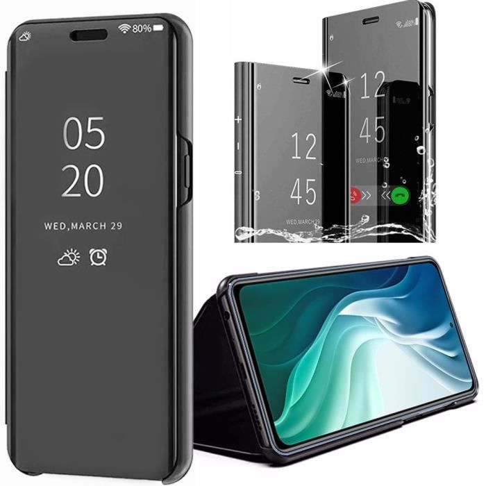 Coque pour Xiaomi Mi 11i Design Tendance Effet Miroir Anti Choc Solide Noir