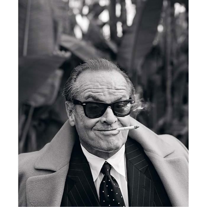 Poster Affiche Jack Nicholson Acteur Cigarette Photo Noir et Blanc Cinema  61cm x 74cm - Cdiscount Maison