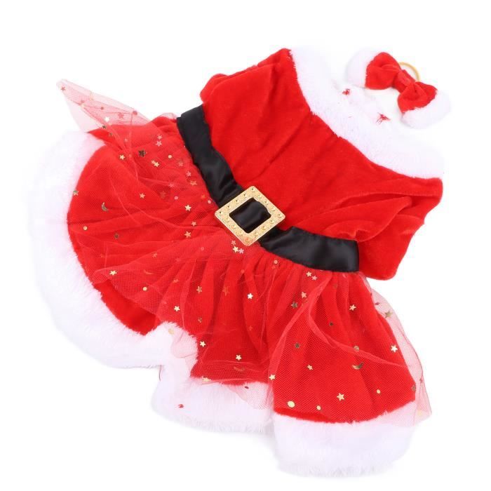 Meilleurs prix pour Costume de Noël pour chien FAFEICY - Père Noël - Rouge - Matériau doux et confortable