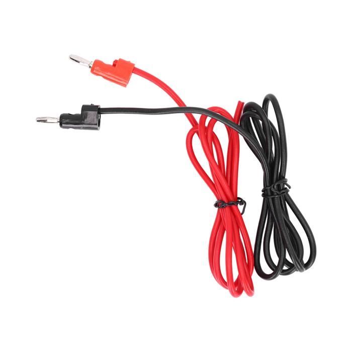 Lot De 5 Paires De Fiches Banane Avec Crochets - Pour Multimètre, Tests électroniques, Câbles De Mesure (rouge Et Noir)