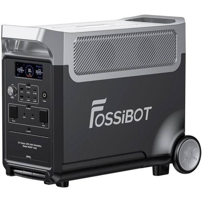 FOSSiBOT F3600 Centrale Électrique Portable, Batterie LiFePO4 3840Wh,  Sortie CA 3600W, Recharge Complète en 1,5 Heure - Cdiscount Bricolage