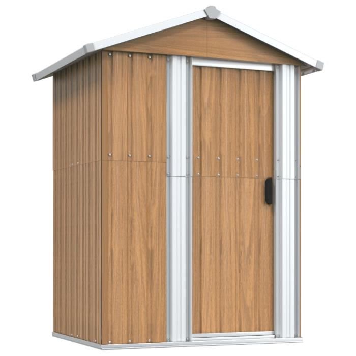 Abri de jardin - GOTOTOP - KIN815531354 - Acier galvanisé - 126x975x177 cm - Porte coulissante