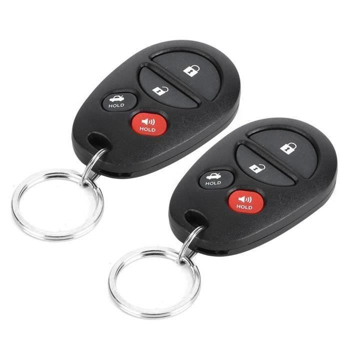 Kit Verrouillage Central Sans Clé Pour Voiture - 2 Télécommandes, Alarme Antivol - Universel Pour La Plupart Des Véhicules
