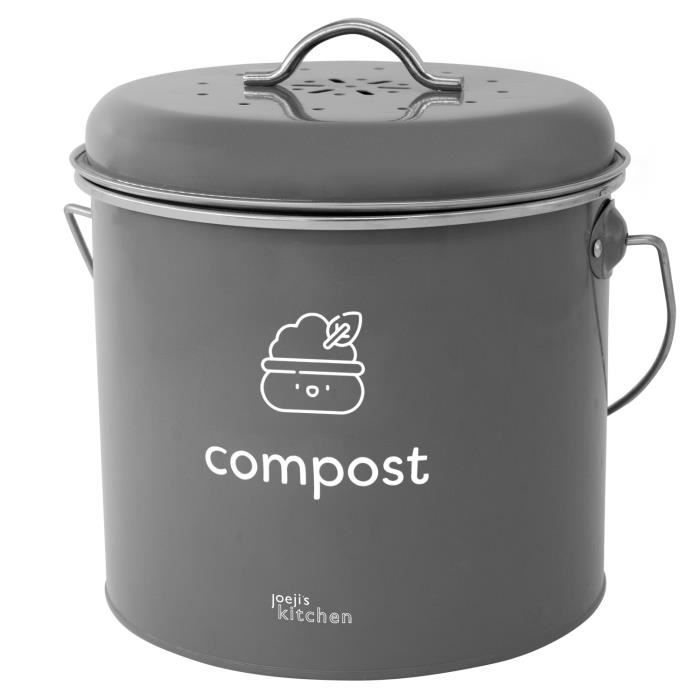 Poubelle Compost Cuisine 3L - Joeji's Kitchen - Blanc -