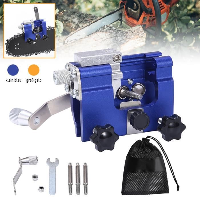 Affûteuse Électrique Portable Pour Chaîne De Tronçonneuse - Lime Rapide 4.8mm Bleu, Affûtage Précis Et Facile Pour Toutes Chaînes