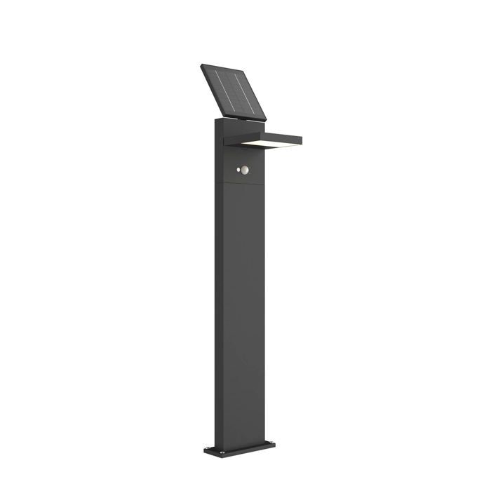 Borne lumineuse [is_solar]ampoules LED - Lucande - lampe de jardin - Aluminium - graphite