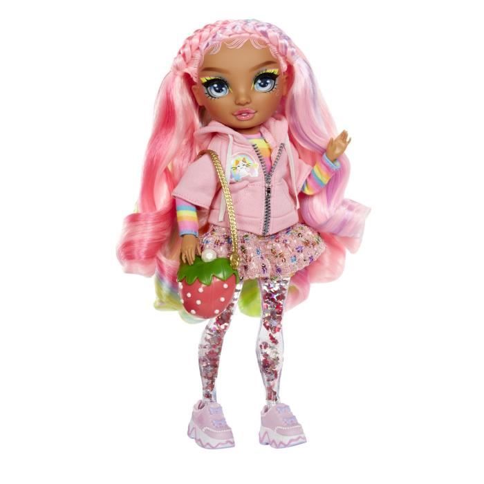 Rainbow High - Sparkle & Shine - Poupée mannequin de 27cm - Rose - Jambes avec liquide pailletés - Dès 4ans