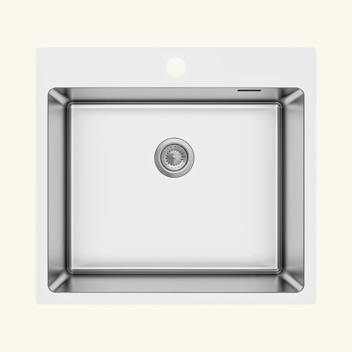 Evier inox Luisina JAVA 1 bac 550x505 505x500 Evier inox Luisina JAVA 1 bac 550x505 505x500