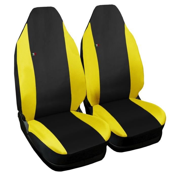 Housses De Siège Auto Rebeca Shop Pour Aygo, Twingo, C1, 108, Zoe - Avec Bande Centrale Colorée - Fabriqué En Italie - 5