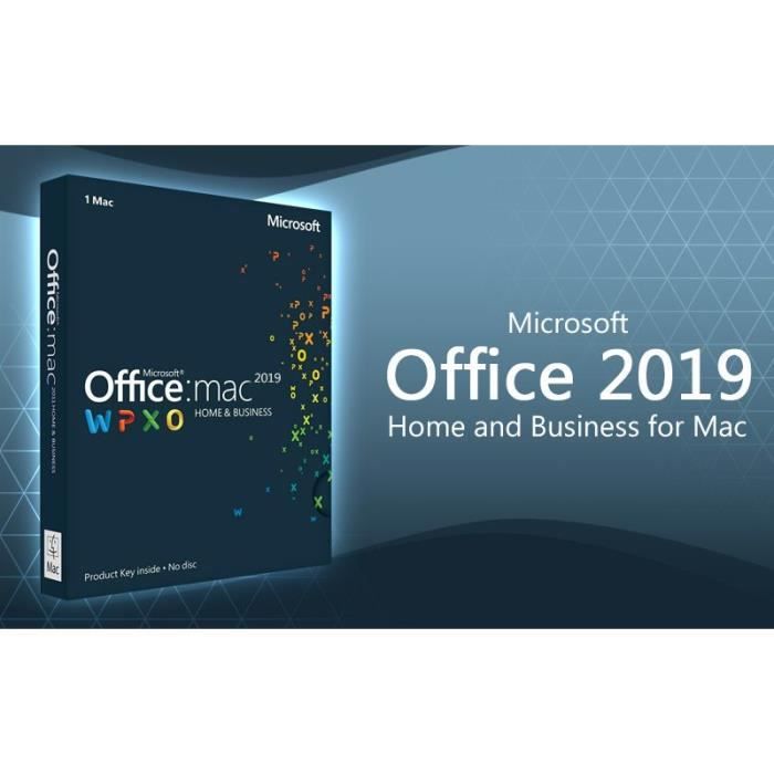 Office 2019 pour MAC Version à telecharger Famille et Petite Entreprise