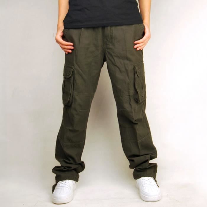 Pantalon Homme En Coton Grande Taille Multi Poches Vert Fonce 54 Vert Fonce Cdiscount Pret A Porter