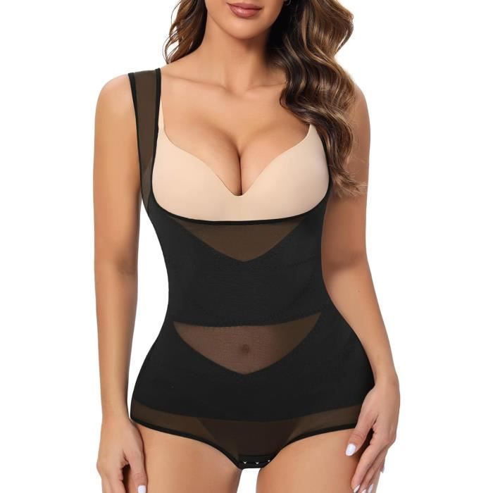 Wondershaperz Body Gainant Femme CHUMIAN Femme Bodysuit Shaper Amincissante Gaine Ventre Plat Body Minceur Beige - Prêt Body Femme