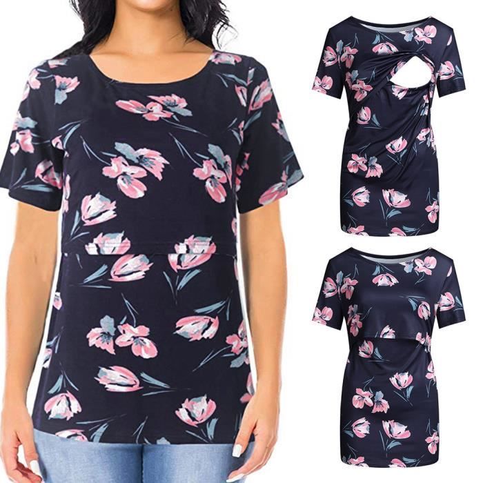 Chemisier pour femme enceinte - ÉTÉ rose