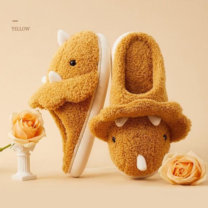 VYJLOO Claquettes Femme Dinosaure Mignonnes - Pantoufles De Bain Antidérapantes Sandales Chaussons De Maison