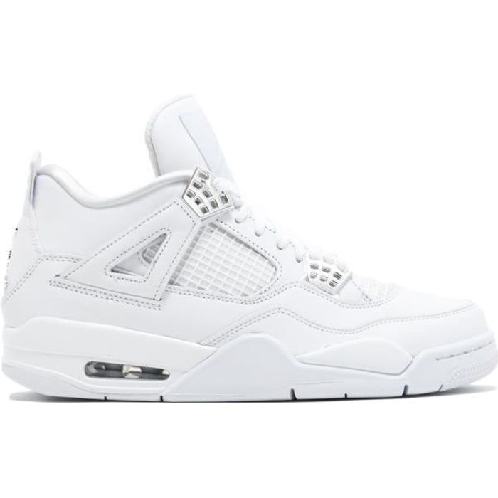 Baskets AIRS JORDAN 4 RETRO 'PURE MONEY' Blanc Blanc - Cdiscount Chaussures