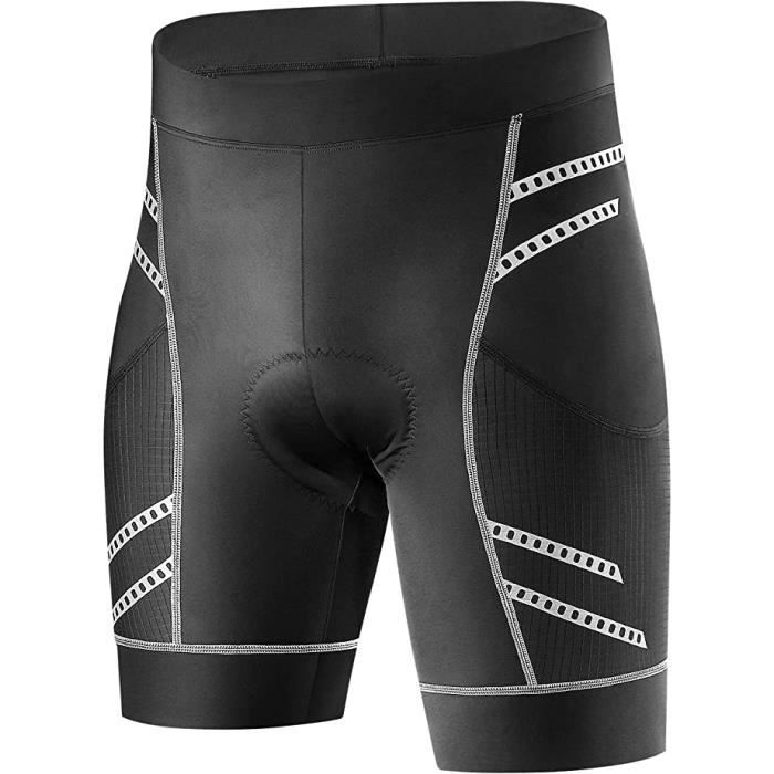 Cuissard Vélo Homme INBIKE Respirant avec 3D Coussin Gel - Noir