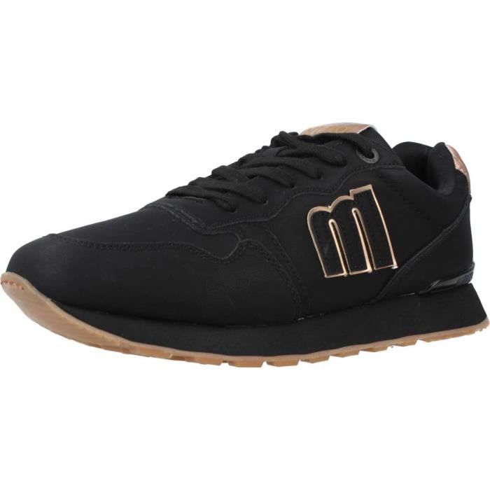 Basket Femme MTNG 106052 Semelle Gomme Exterieur Synthetique Lacets Noir Cdiscount Chaussures
