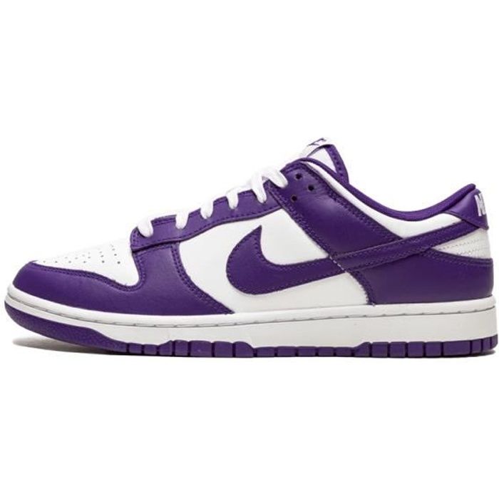 NIKE Dunk Low Basket Homme Vintage Annee 80 Blanc Violet Taille 41 Cdiscount Sport
