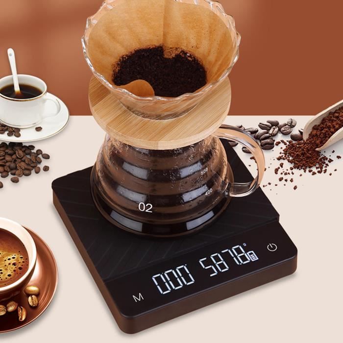 MiiCoffee Nano Pro Balance à Café Avec Minuterie - Aluminium USB-C Précise 0.1g