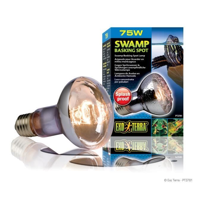 Ampoule - EXO TERRA - SWAMP BASKING SPOT - 50 W - Résistante aux éclaboussures - Lumière du jour large spectre