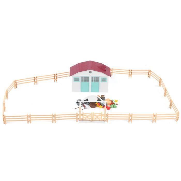 Ensemble De Jeu écurie Et Corral Pour Chevaux Miniatures - Accessoires De Scène Bricolage - Neuf