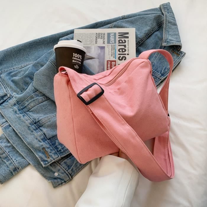 Sac à Main Bowling En Denim Bleu Et Rose – Femme, Motif Patchwork, Fermeture éclair, Neuf